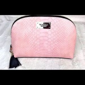 Victoria’s Secret Makeup Cosmetic Bag Pink Python